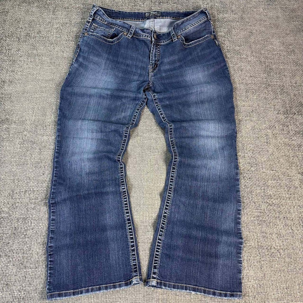 Silver Jeans Co Suki Bootcut Jeans Womens 18 Dark Wash Curvy Mid Rise Indigo